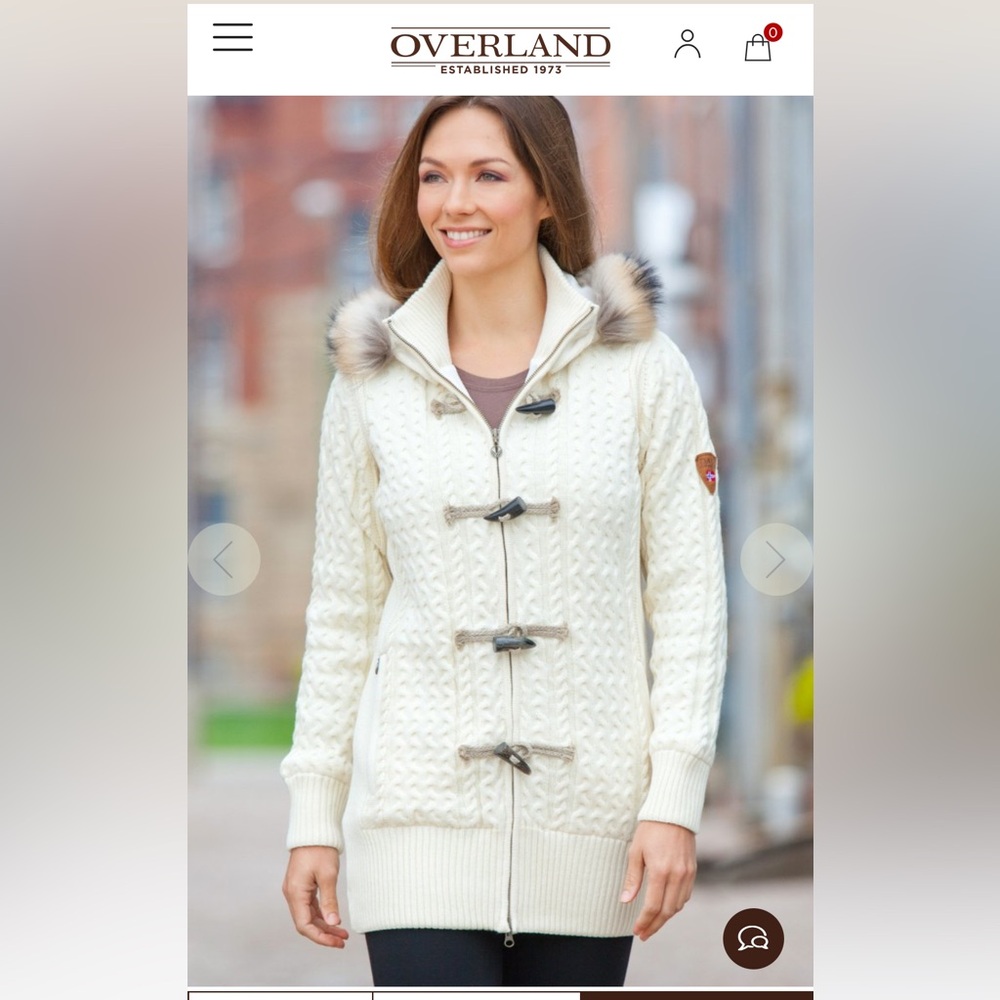 Rare Dale of Norway Svolvær Merino Jacket with Raccoon Fur Trim